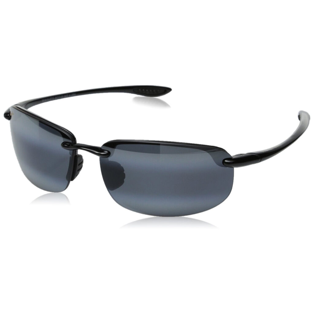 Maui Jim Sunglasses Ho’okipa 40702 Gloss Black Rimless Frame
