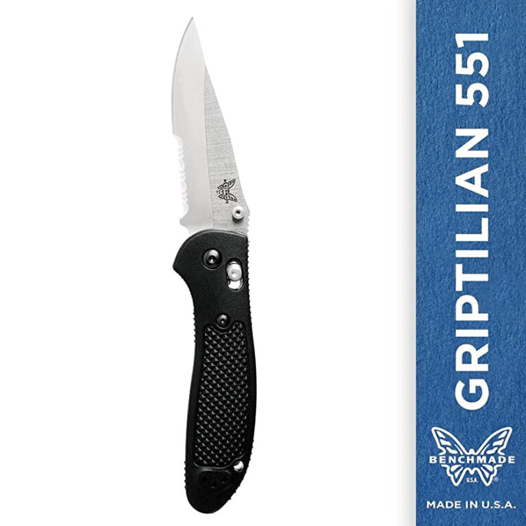 Benchmade Griptilian 551S DropPoint Serrated Knife Satin Sage Camera