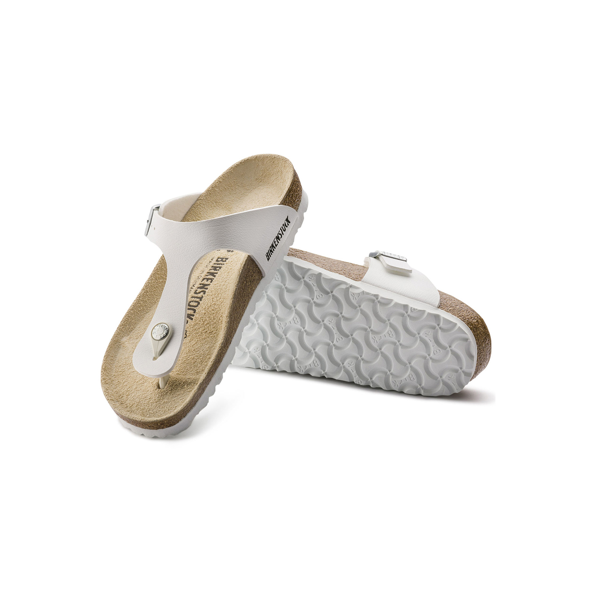 Birkenstock 43731 Gizeh White Size 36 Sage Camera