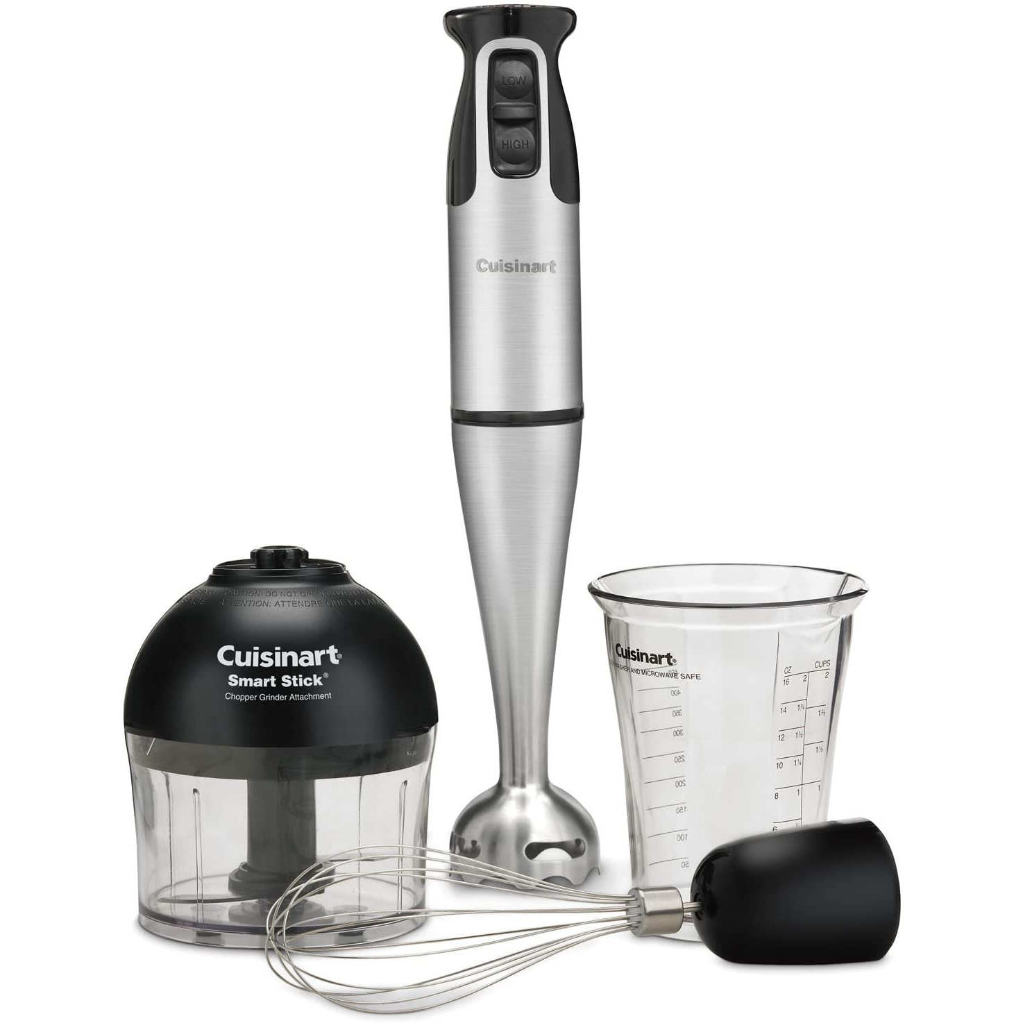 Cuisinart Smart Stick Two-Speed Stainless Steel Hand Blender in Red